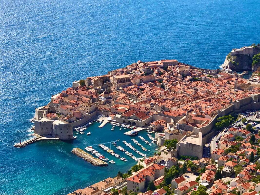 Dubrovnik view from Mount Srdj